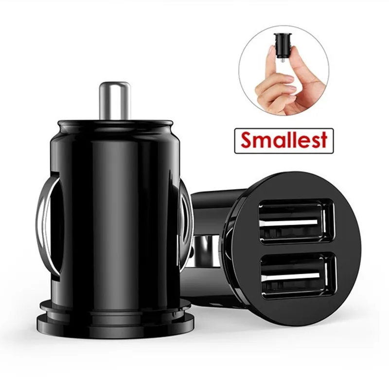 

Universal Double USB Car Charger Chargeur for iPhone 7 6 Huawei Samsung Mobile Phone Car Charger Autolader Caricatore USB Lader