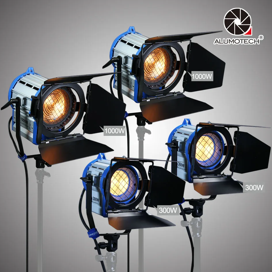 

For Film Camera videoDimmer Built-in 300wX2+1000WX2 Fresnel Tungsten Spot light