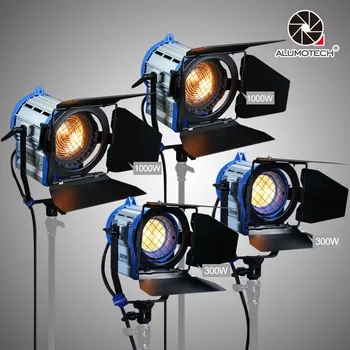 

ALUMOTECH For Film Camera videoDimmer Built-in 300wX2+1000WX2 Fresnel Tungsten Spot light