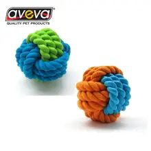 Natural Rubber Cotton Rope Ball Shape Pet Dog Clean Teeth Toy Pet Dog Toy Teeth Cleaner For Training Jump Catch Teeth Clear Toy