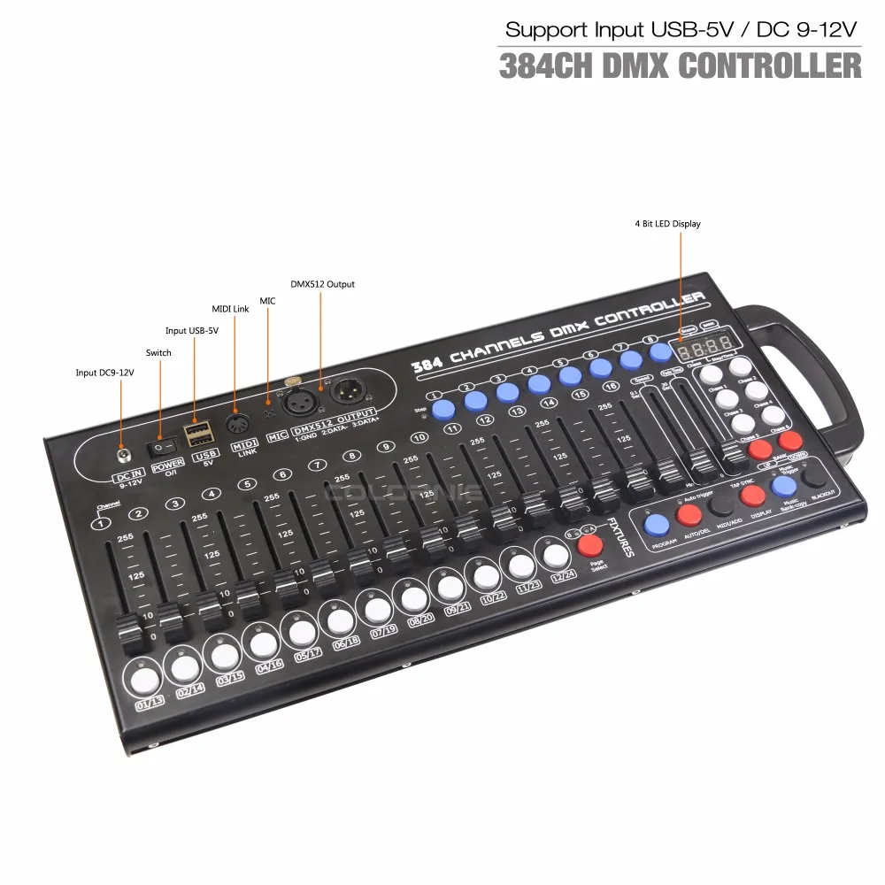 Мини 384 канальный сценический светильник DMX512 Контроллер ручной сценический светильник ing контроллер для сценического DJ светильник s