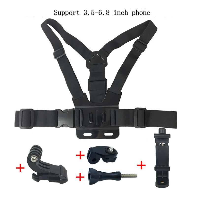 Universal Mobile Phone Chest Mount Harness Strap Holder and Cell Phone