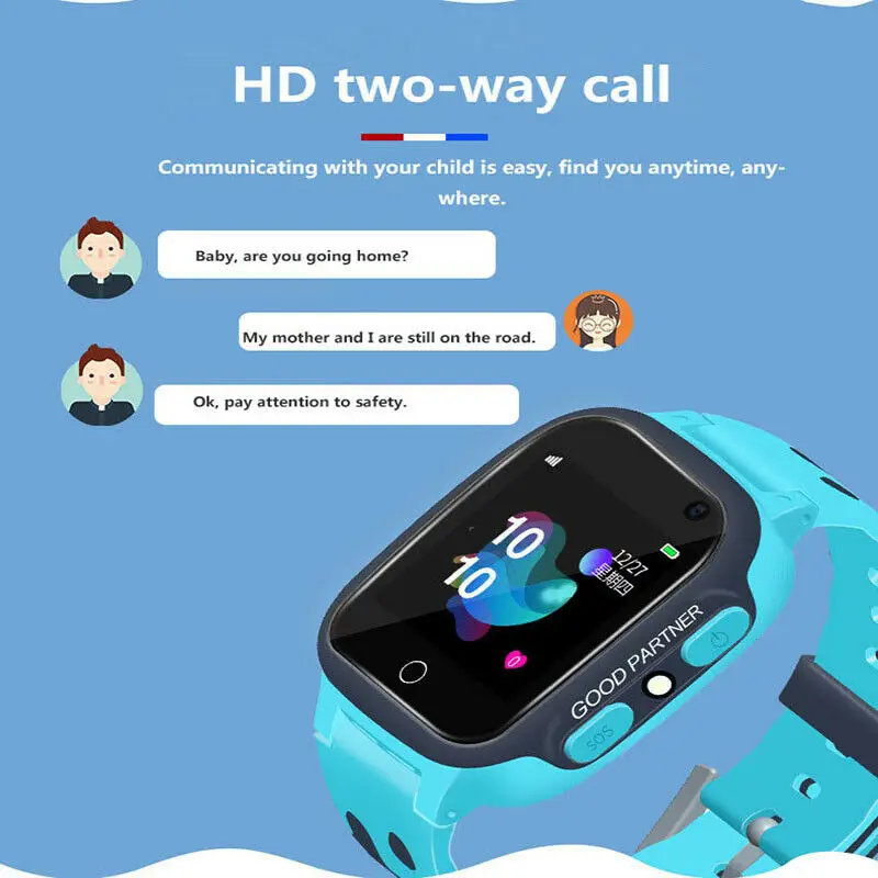 Boy Girl Lovely Smart Watch LBS Location GSM Locator Waterproof SOS Call Kids Child Gift Smartwatch Voice Chat Phone