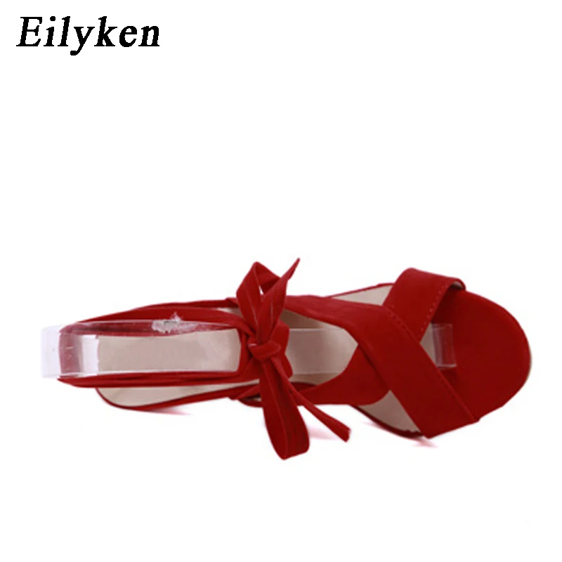 Eilyken/Новинка года; босоножки на высоком каблуке с открытым носком; женские вечерние босоножки на шпильке со шнуровкой; свадебные туфли