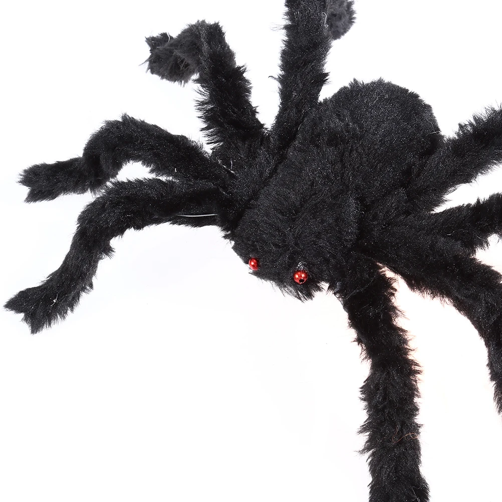 60 см 50 г Черный Большой паук плюшевый игрушка Хэллоуин Страшные украшения вечерние реквизит(черный