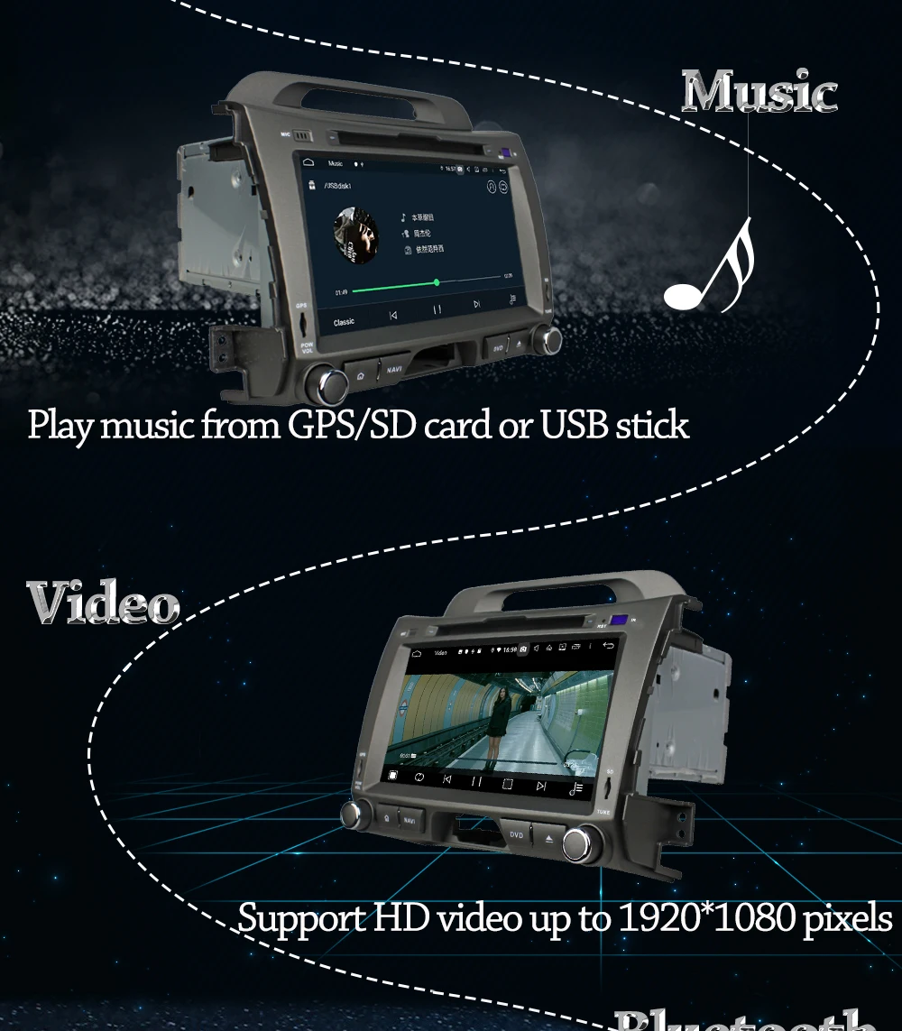 Clearance 8" Owtosin Car Radio Multimedia Video Player Navigation GPS Android 9.0 For KIA Sportage R 2010-2016 Car 4GB RAM 32GB ROM 3