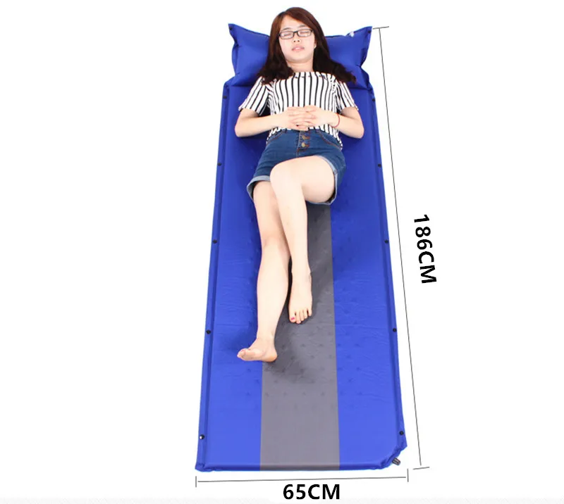 Esteira ao ar Alongar Ampliar Engrossar Autoinflável Livre Único Acampamento Colchão Moisture-proof Pad Almofada Emenda 3 190*65*5 cm 8 Ao Ar Livre Único Acampamento Colchão Moisture-Proof Pad almofada Emenda 3 cm