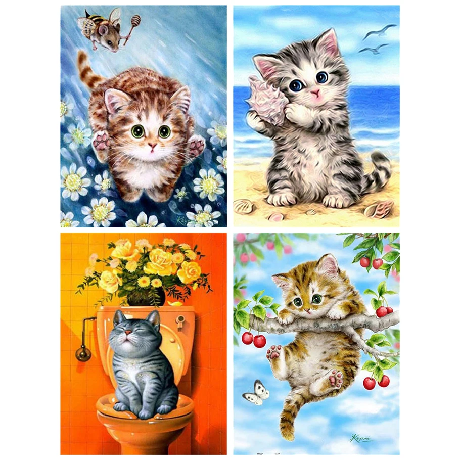 

Diamond Painting Diamond embroidery 5d diy full square animals cat - diamond mosaic diamant painting new arrivals