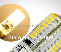 5 шт. силиконовый G9 220 В 6 Вт 3014 SMD 64 светодиодный лампочка-кукуруза подвесная люстра COB прожектор Холодный/теплый белый 360 градусов