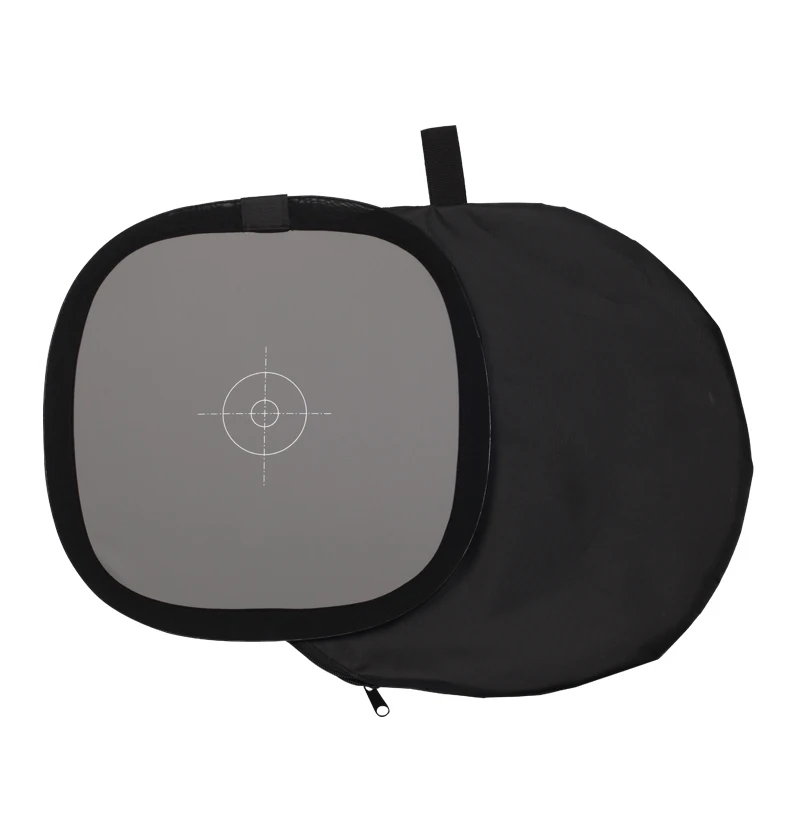 30cm Portable Foldable Gray Card White Balance 18% Gray Reference Reflector Double Face Focusing Board with Carry Bag (9)