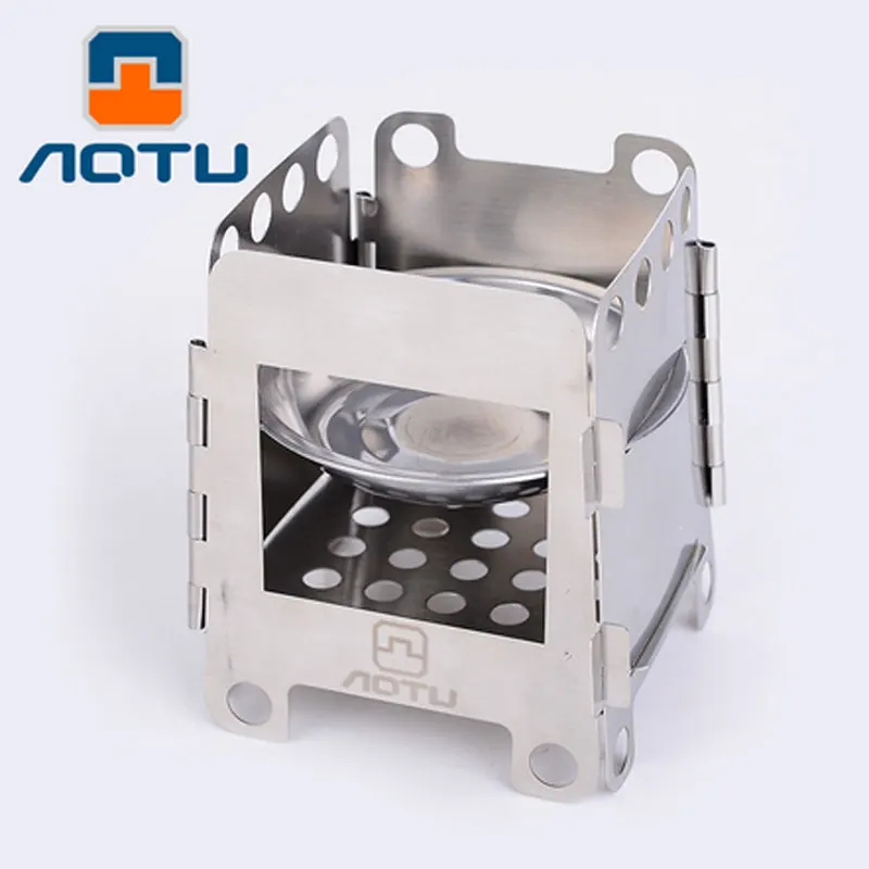 Small alcohol firewood stove Camping Folding Wood Stove Charcoal Burner