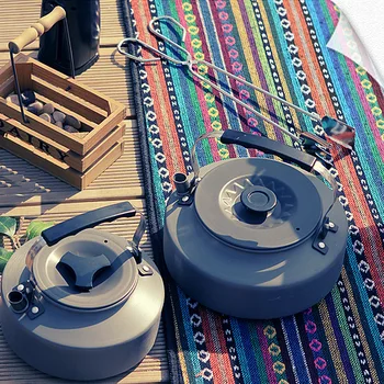 

Outdoor Kettle Cookware Field Teapot Camping Aluminum 1.6l Large Capacity Pot Portable