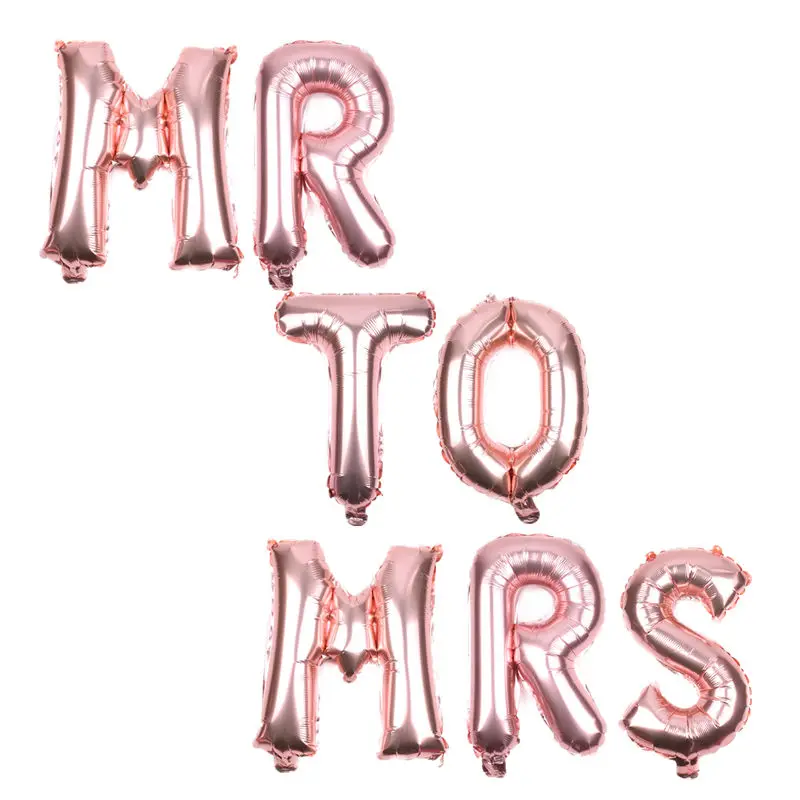 

TSZWJ New 16-inch rose gold alphanumeric balloon baby birthday party Valentine's day decoration balloon self-sealing