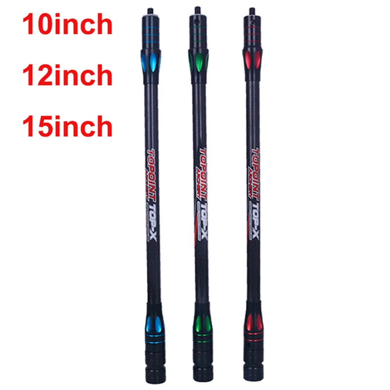 10" 12" Side Rod Carbon Stabilizer Balance Bar Archery Recurve Bow Absorber Hunt 