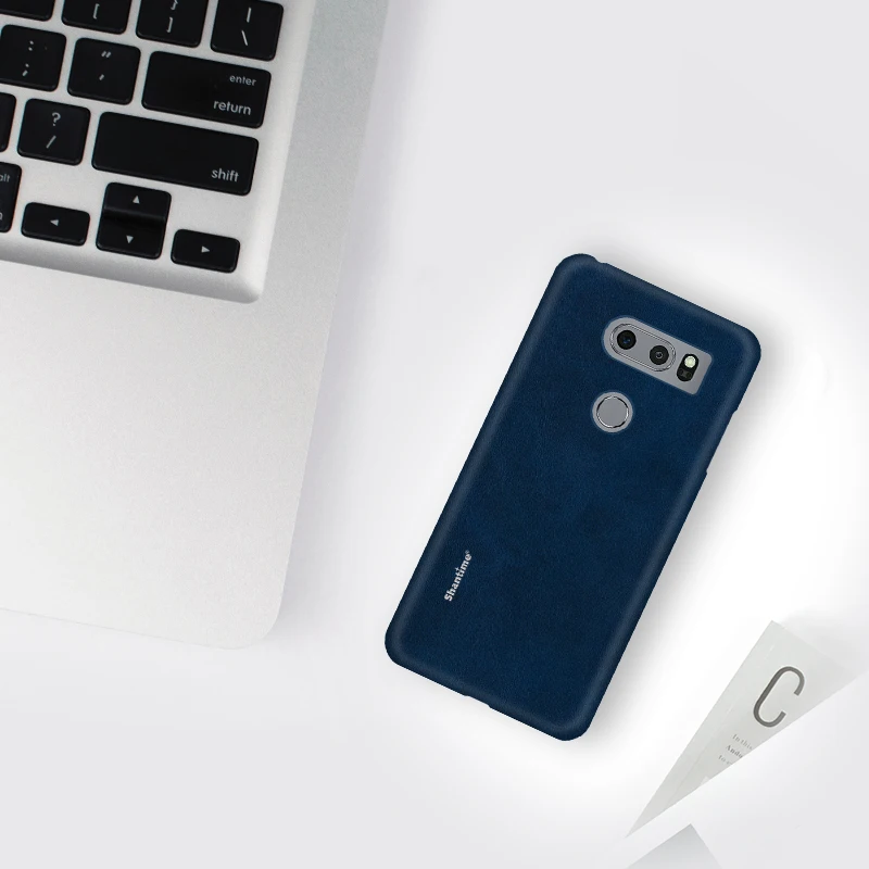 Роскошный Винтажный чехол из искусственной кожи чехол для LG G8 ThinQ, чехол для телефона для LG G8S ThinQ, чехол в деловом стиле - Цвет: Blue