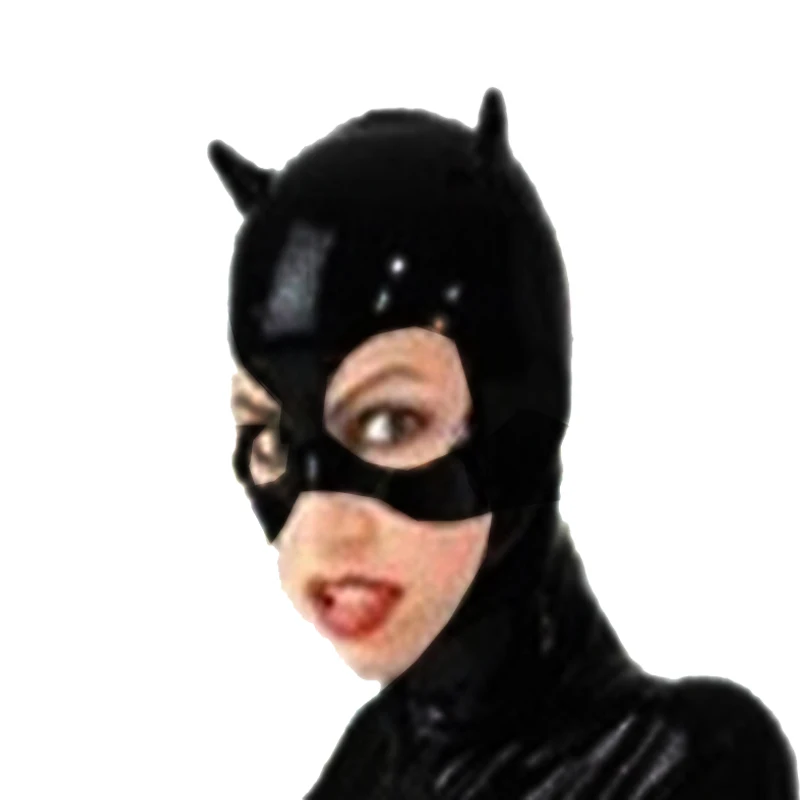 

Black Mask Face Cover Cosplay Catwoman Batman Open Eyes Hat With Ears Halloween Party Masquerade Cosplay Costume Prop