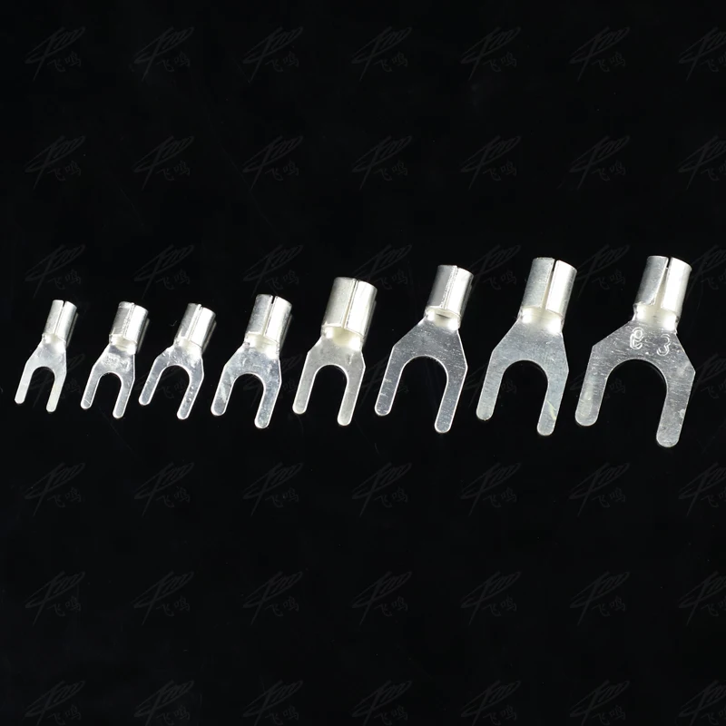 

100PCS UT2.5-4 Furcate naked terminal Non-insulated fork terminal connector