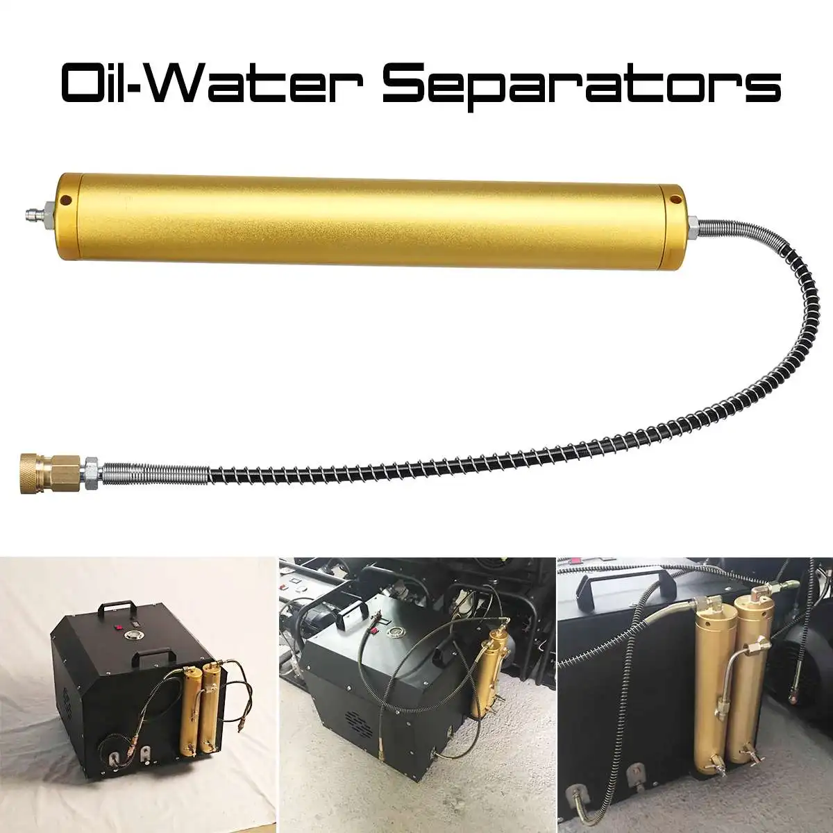 

Details about PCP Compressor Aluminum Oil Water Separators 30 Mpa W/High Pressure Hose Oil Water Filter Filter Cores