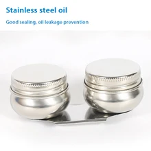 Масляный горшок из нержавеющей стали с двойным отверстием