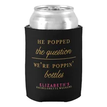 Изготовленная на заказ монограмма он выскочил вопрос BACHERLOTTE вечерние Банки Охладитель декор для свадебных сувениров товары для дома держатели для напитков пива