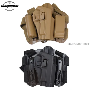 

Tactical Holster Platform SIG SAUER P220 P226 RH Drop Leg Holster w/ Magazine Light Case Gun Holster
