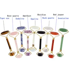Natural Gemstone Jade Roller Double Head Crystal Facial Massage Roller Slimming Anti Wrinkle Cellulite Face Neck eye Beauty Tool Natural Gemstone Jade Roller Double Head Crystal Facial Massage Roller Slimming Anti Wrinkle Cellulite Face Neck eye Beauty Tool
