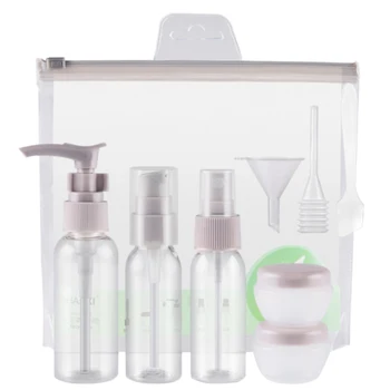 

9pcs/Set Refillable For Lotion Portable Empty Hand Pressing Durable Travel Accessories Travel Bottles Set Dispensers Leak Proof