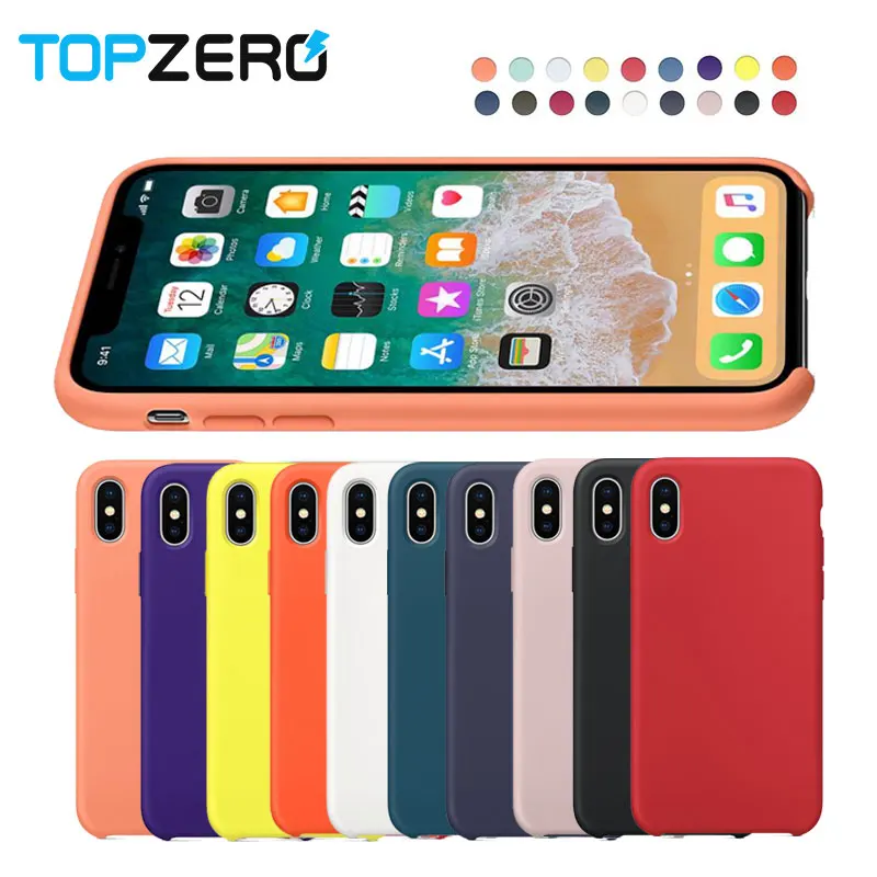 

Have Logo Original Silicone case For Apple iPhone 7 8 Plus Phone Case For iPhone X Back cover for iPhone 6 6S 5 5s Retail Box