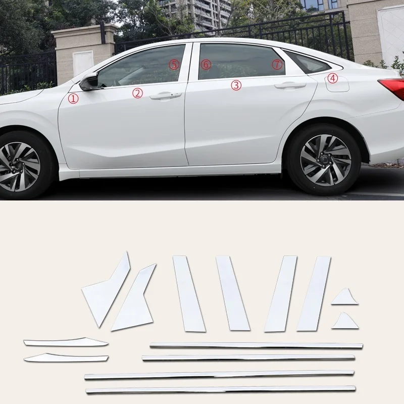 

Door Window Body Exterior Excent Automobile Modified Decorative Car Styling Bright Sequins Protecter 19 FOR Honda Envix