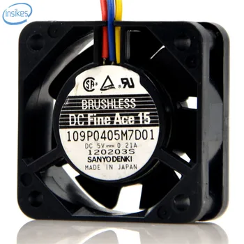 

Sanyo 109P0405M7D01 3 Wires Computer Cooling Fan DC 5V 0.21A 4015 40*40*15mm 4CM