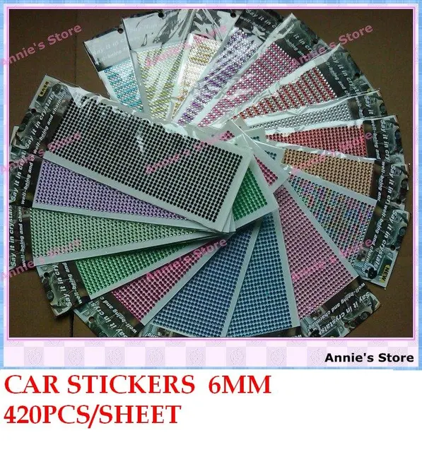 100sheet 6mm 420pcs sheet wholesale diamond sticker crystal jewelry diamond sheet stickers