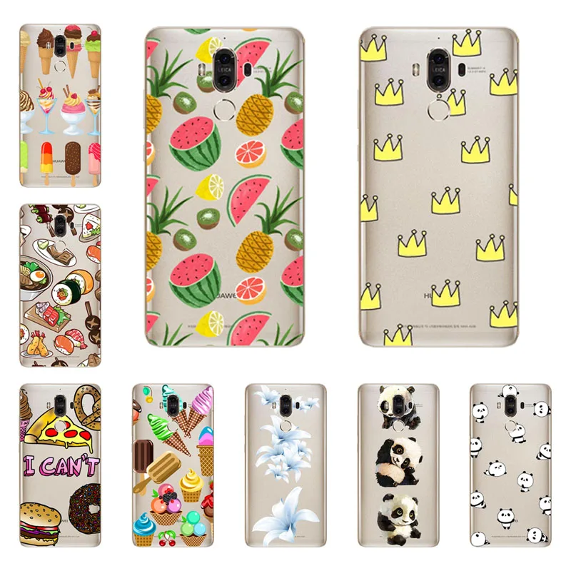 

huawei mate 9 pro Case,Silicon Black Painting flower Soft TPU Back Cover for huawei mate 9 Protect Phone cases shell