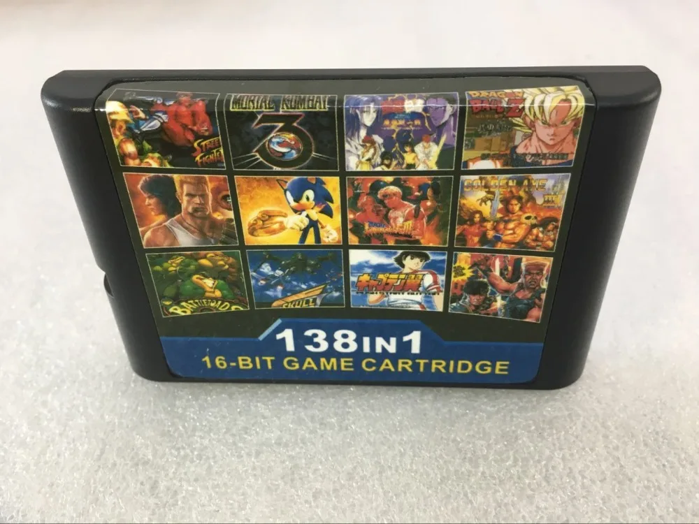16 bit SEGA MD 2 Video Game console for Original SEGA game cartridge with 138 in 1 classic games
