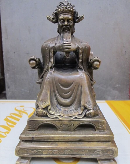 

Collectible bronze S2230 China Bronze Taoism god of heaven supreme jade emperor Yu-huang on dragon chair