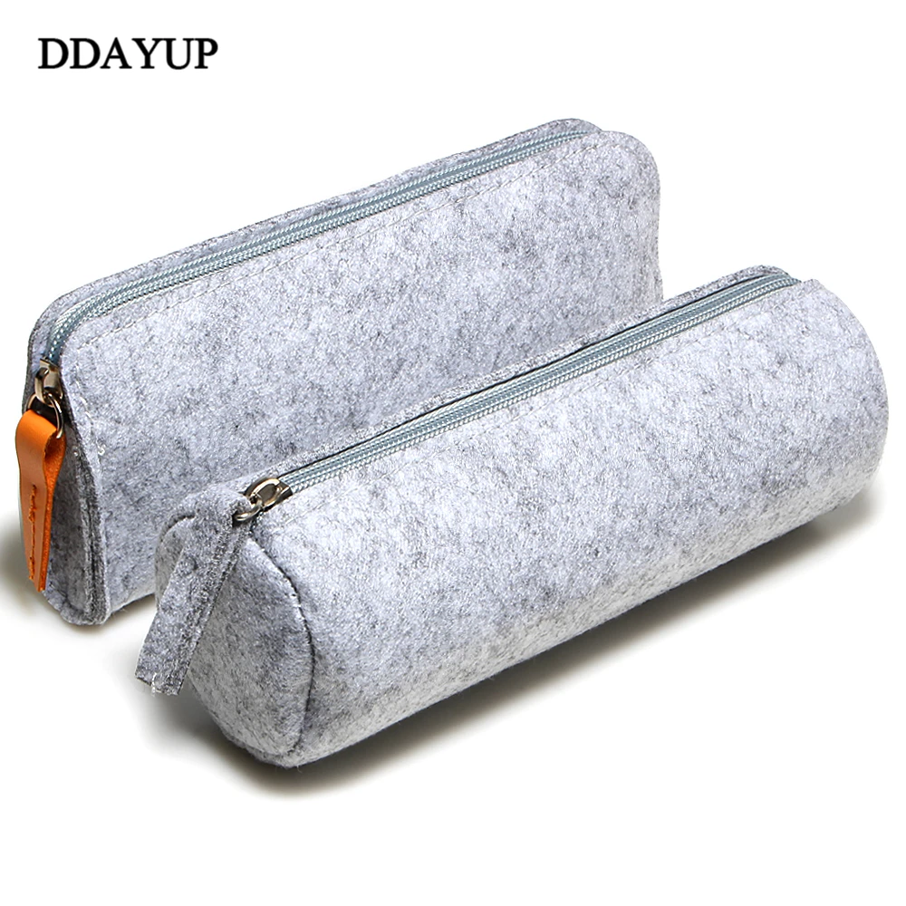 

Fashion creative zipper Wool felt pencil case storage Bags Sheep Blankets Pencil Bagschool office supplies