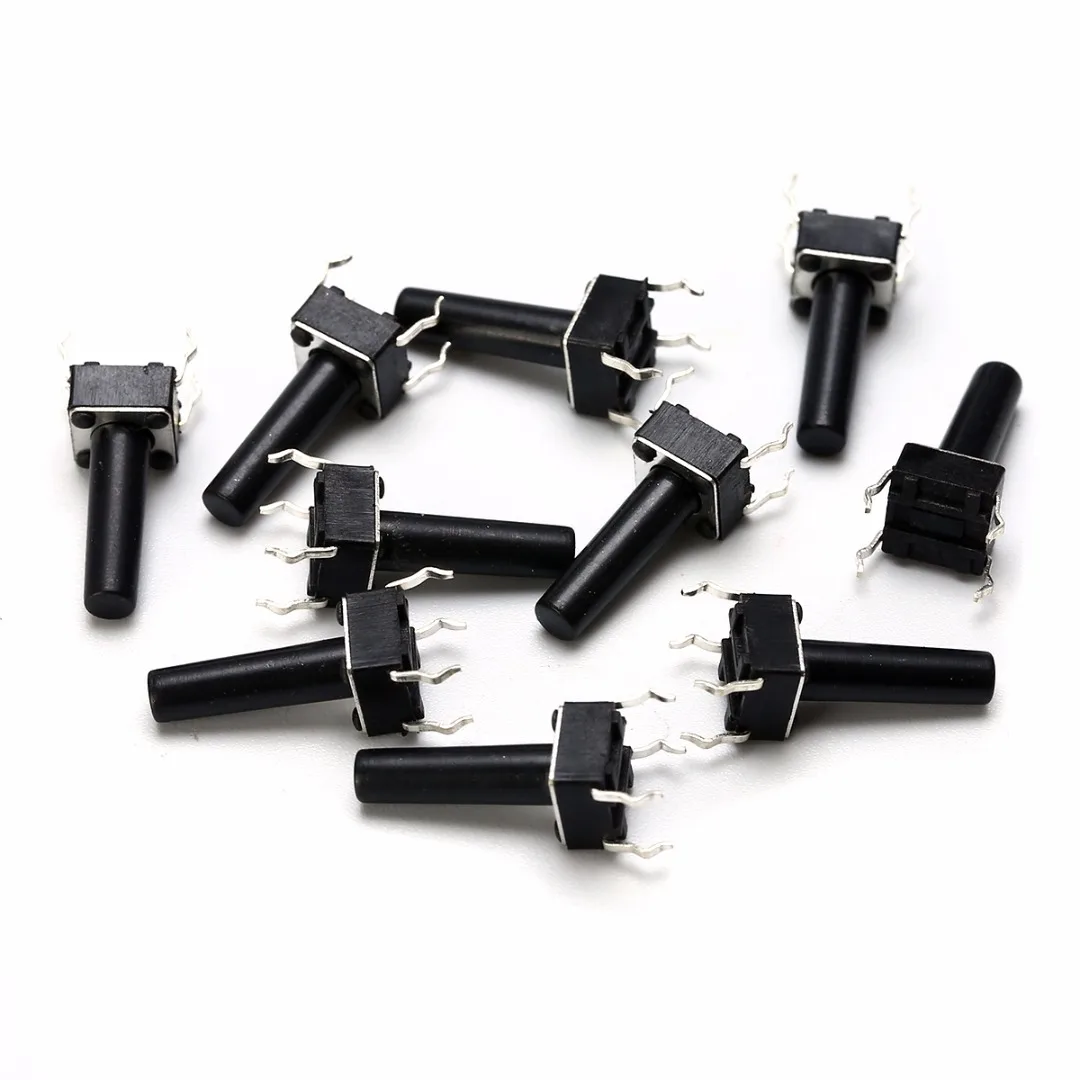 140pcs 14 Types Miniature Tactile Switches Push Button Momentary Tact Miniature Pushbutton with Good Electrical Conductivity
