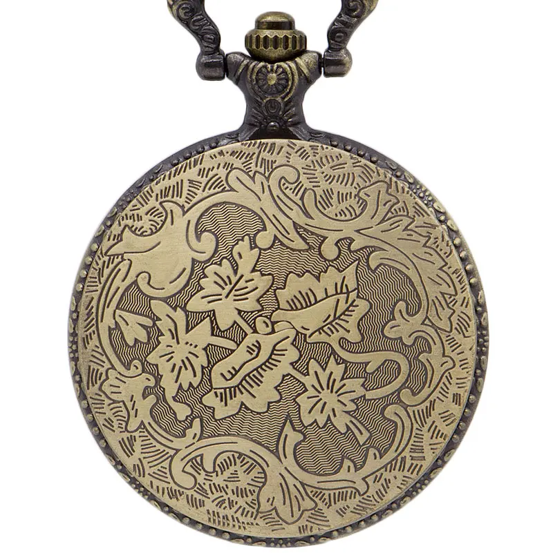 Уникальный цветной циферблат кварцевые карманные часы Аналоговое ожерелье кулон для мужчин и женщин резной подарок для карманных часов