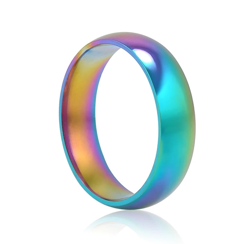 wedding rings cheap for sale New colorful Rainbow rings for women Cheap stainless steel ring men jewelry wholesale wedding ...