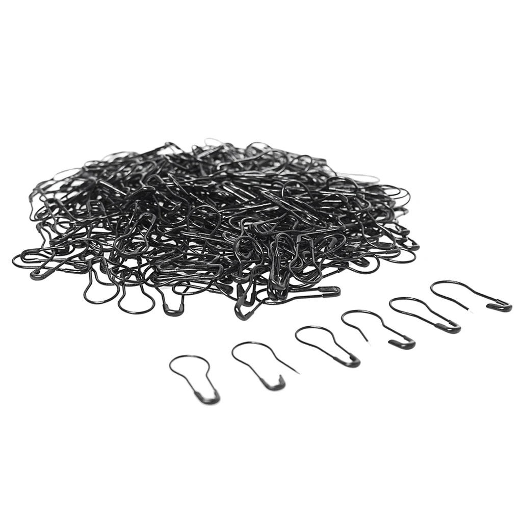 1000 Pieces Black Bulb Pins Metal Safety Pins Calabash Pin for Clothing Crafting, Knitting Marker and DIY Projects