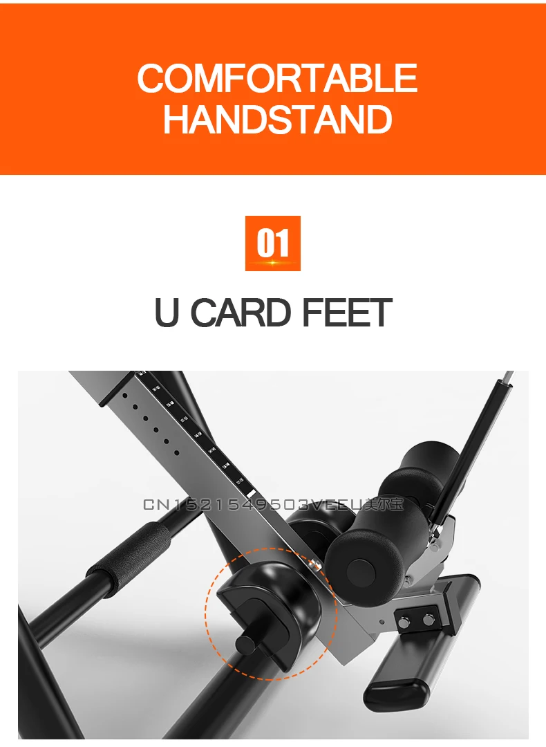 Handstand машина безопаснее Бодибилдинг Pro-Circle подбородок вверх системы гравитационные инверсионные ботинки перевернутые пенопласт