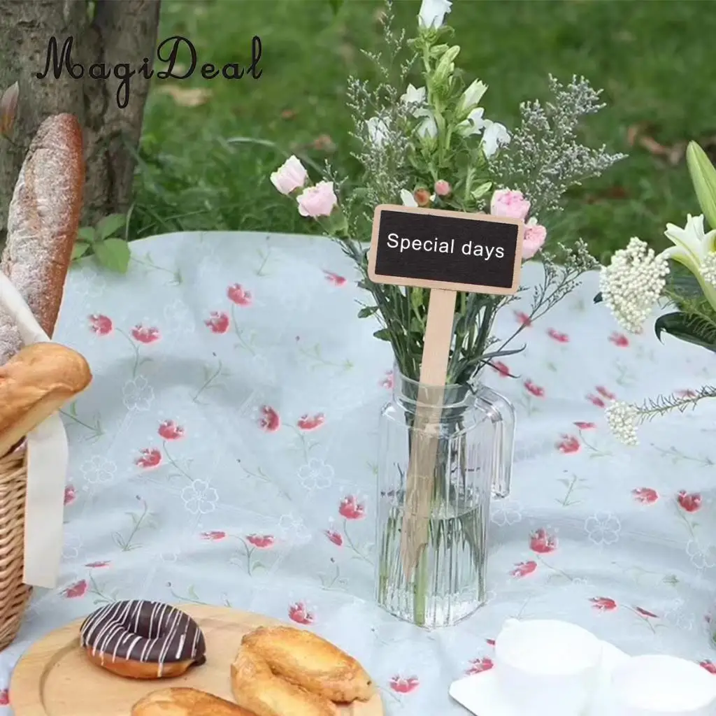 20x Mini Wooden Blackboard Memo Message Board Sign for Home Kitchen Garden