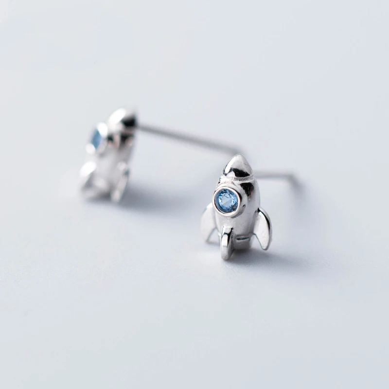 MloveAcc 925 пробы Серьги серебристого цвета; бижутерия, модные маленькие серьги-гвоздики с чешским камнем, подарок на день рождения для девочек-подростков