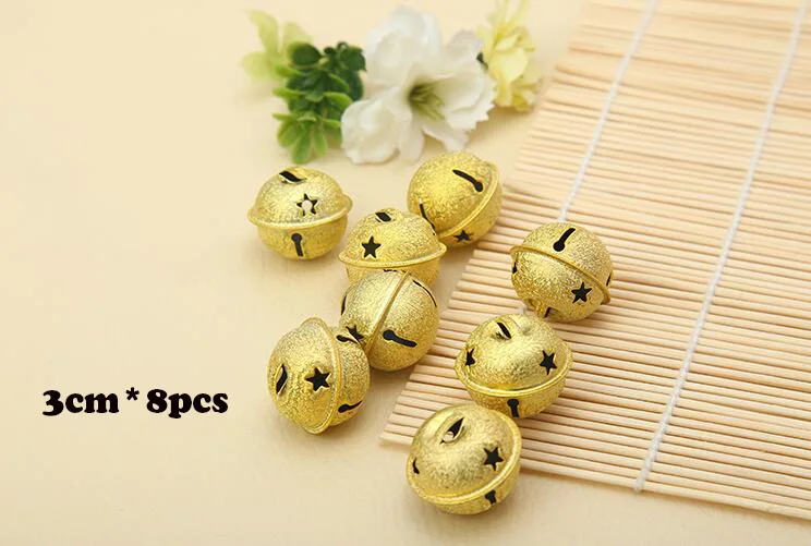 

8pcs Christmas Bells Loose Beads Small Jingle Bells Christmas Decoration Gift Scrapbook or Christmas Decoration Craft