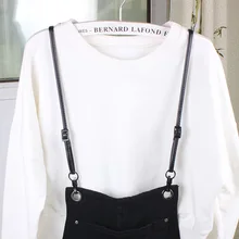 Мужские подтяжки хорошего качества, ширина 0,8 см, 4 крючка и 2 регулируемые пряжки, без поперечных подтяжек, кожаные подтяжки из искусственной кожи для женщин