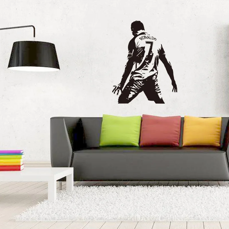 

50pcs/Pack Real Madrid Ronaldo Art Vinyl Cristiano Football Wall Sticker Decal Decor Free Shipping