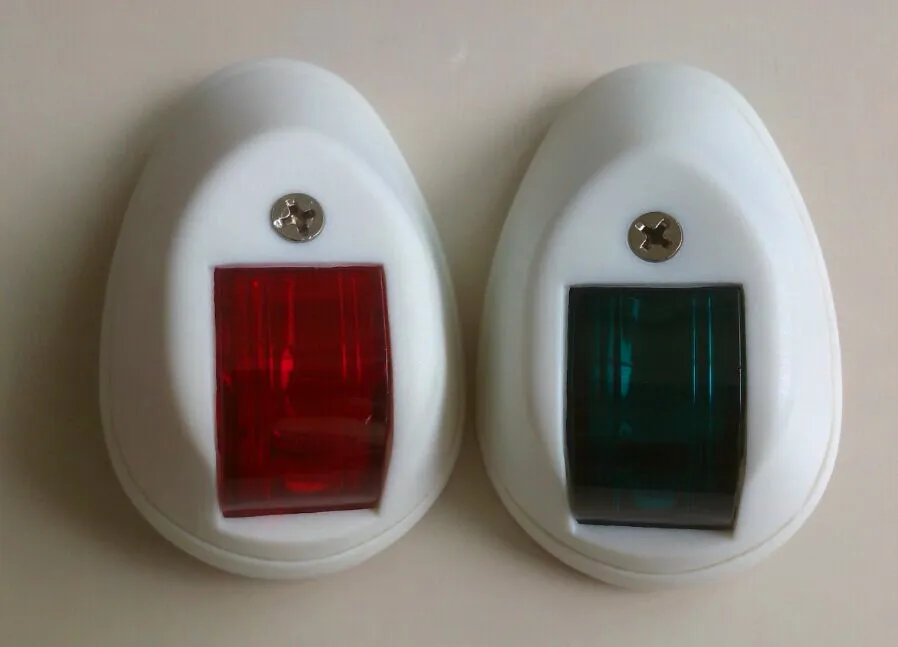 

Boat Yacht White Plastic Navigation Light 12V 5W Starboard Port Light One Pair