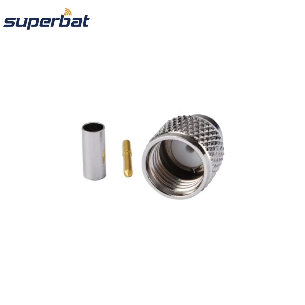 Superbat 10 шт. мини UHF обжимной Штекер РЧ Разъем для коаксиального кабеля RG58 RG400 RG142