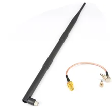 4G LTE Antenna 9dB 3g 4g lte Aerial SMA Plug for Huawei + SMA Female to TS9 and CRC9 two ways RG316 Coaxial Cable