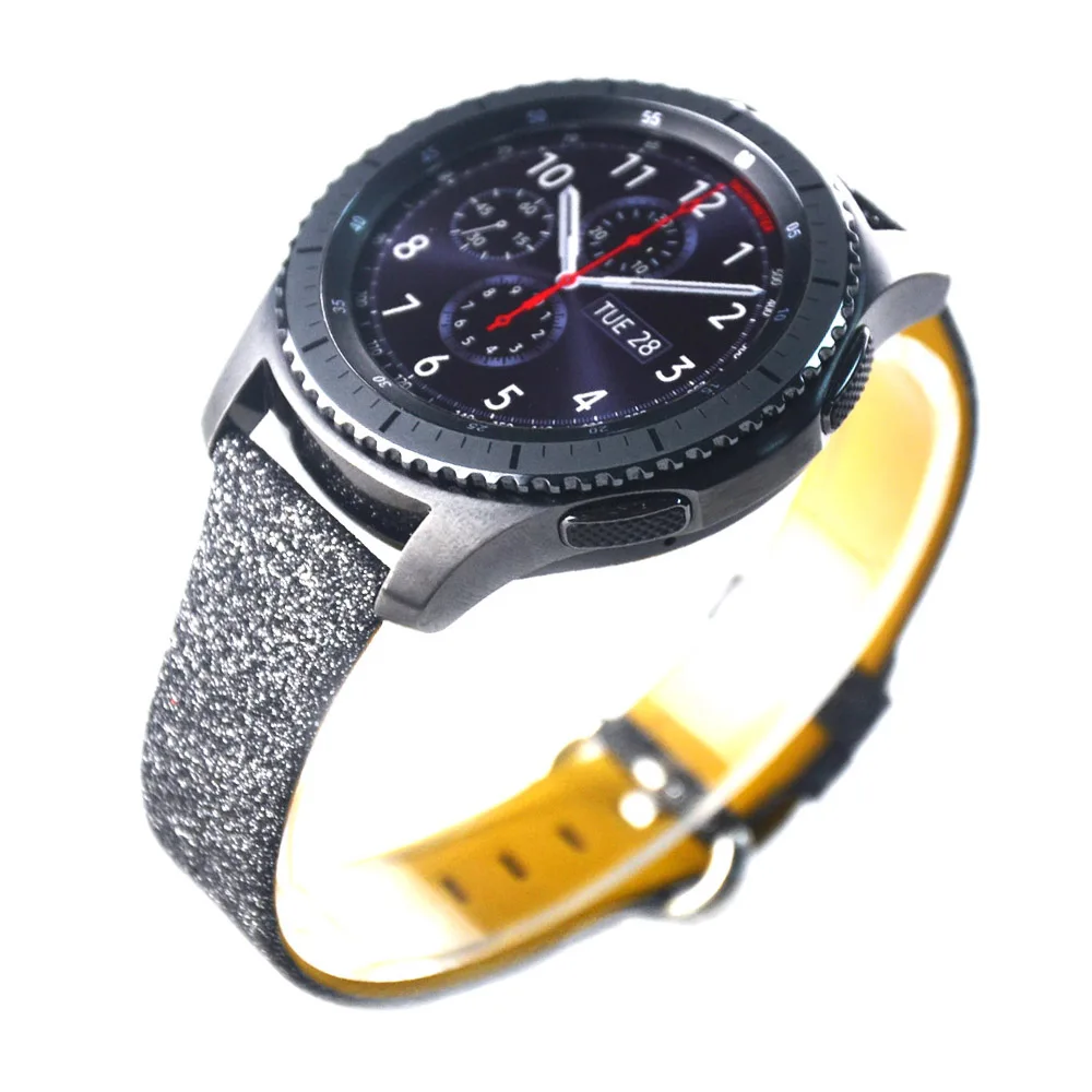 Для Samsung Galaxy Watch 46 мм кожаный ремешок SM R800 Рождественский Блестящий для Gear S3