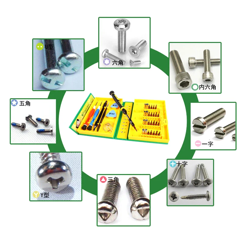 Набор отверток 38 в 1 Набор инструментов для ремонта многоцелевой прецизионный Магнитный бытовой ручной инструмент для сотового телефона iPhone 4S, 5S, 6s, psp